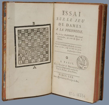 Manoury, Essai sur le jeu de dames... (1770)