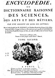 D'Alembert et Diderot, Encyclop�die (1751-1765)