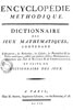 Jacques Lacombe, Encyclop�die m�thodique. Dictionnaire des jeux math�matiques (1798)